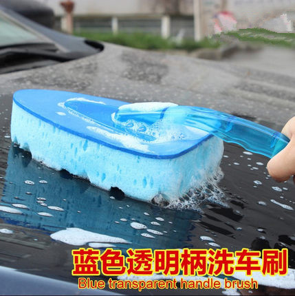 汽车玻璃清洁高密度洗车造泡海绵 蓝色波浪洗车 三角波浪海绵刷