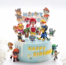 Cake decoration ornaments childrens cake decoration toys set ornaments animation birthday cake decoration 8 models