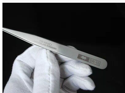 Japanese rhinoceros Swiss standard frosted anti-magnetic anti-hard ultra-tip high precision tweezers SW-10