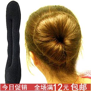 The new Korean version of the sponge hair iron meatball head bud head hair stick with (1 pack) hair tool size