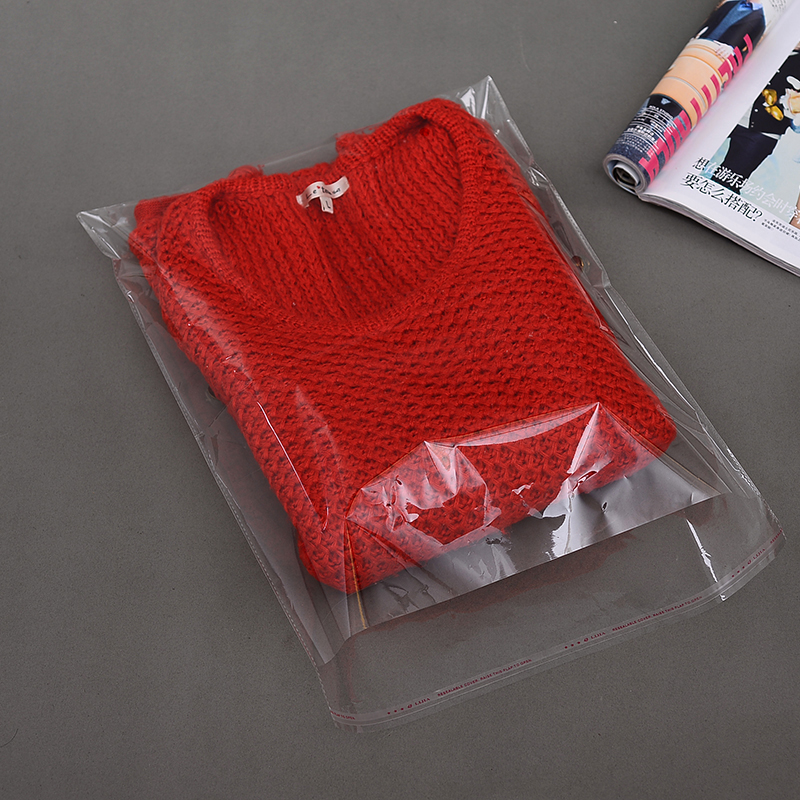 32*44 OPP self-adhesive bag self-sealing bag plastic packaging bag transparent packaging bag garment bag suitable for woolen sweaters