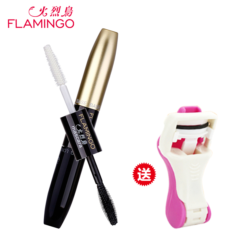 火烈鸟绒艳双头睫毛膏正品包邮 纤长浓密卷翘防水易卸彩妆不晕染