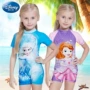 Disney Siamese Sunscreen Đồ bơi cho bé gái Quần công chúa Áo tắm Ice Snow Romance Đồ bơi cho bé gái Mùa hè đồ bơi trẻ em phim hoạt hình