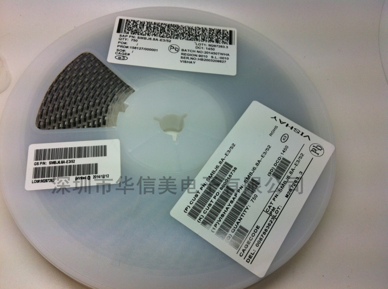 SMBJ6 8A (P6KE6 8CA) SMB 6 8V one-way TVS transient diode 