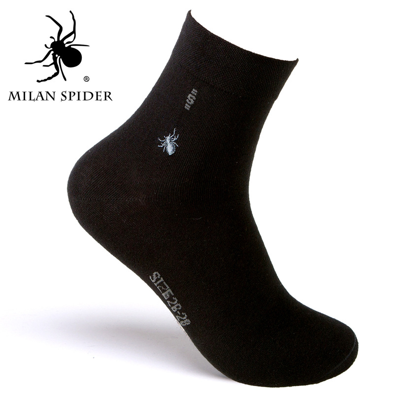 Milan Spider Spring/Summer Thin Cotton Men's Socks Business Casual Socks Individually Packaged Socks (12 Pairs)