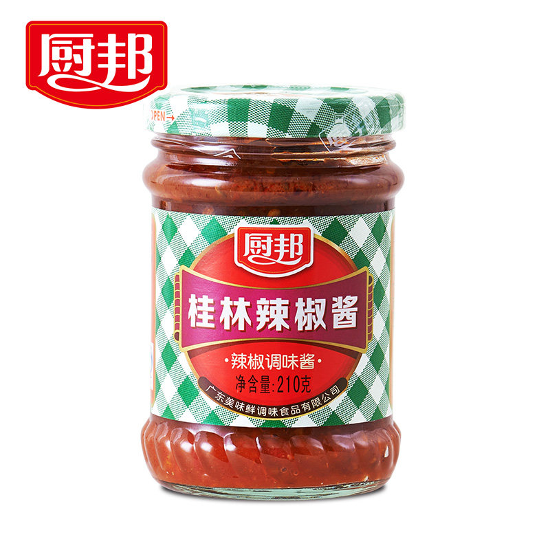 【天猫超市】厨邦桂林辣椒酱210g调味酱拌饭酱开胃辣酱