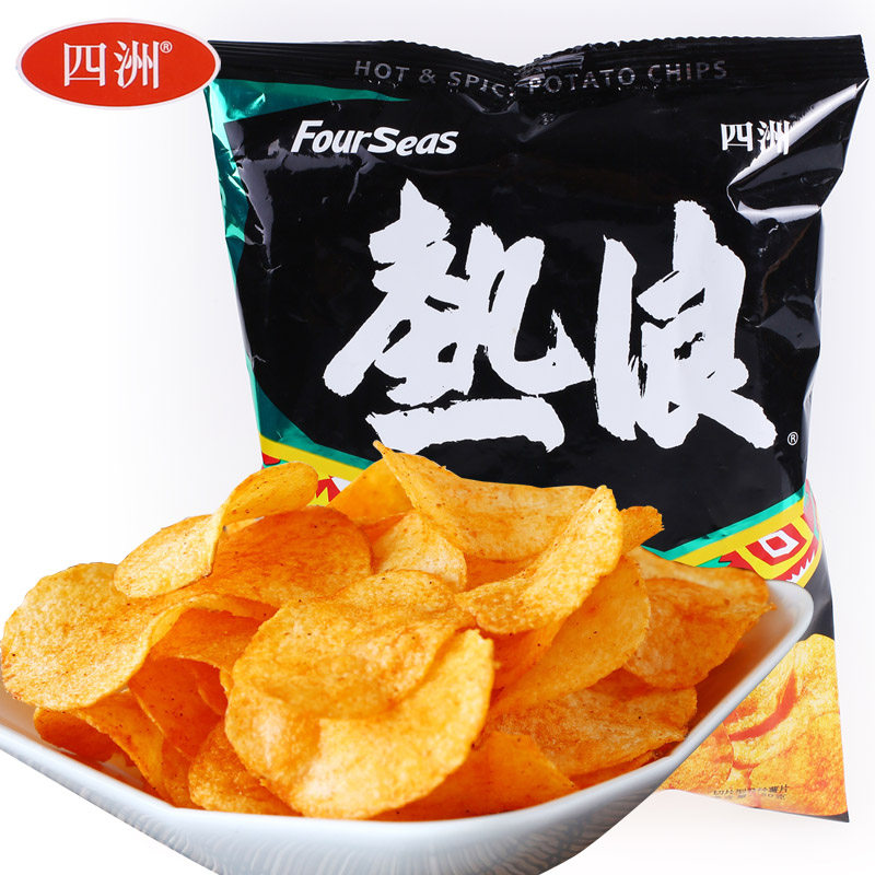 【天猫超市】四洲热浪香辣薯片50g 膨化食品香脆薯片休闲零食