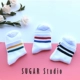 Phong cách Hàn Quốc phụ nữ sọc ống vớ đại học phong cách thể thao vớ cotton Nhật Bản Vớ hai thanh Nhật Bản vớ Harajuku mùa hè - Vớ bông