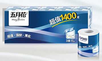 10卷 3提五月花卷筒卫生纸3层卷筒纸有芯小卷纸舒适厚实无香木浆