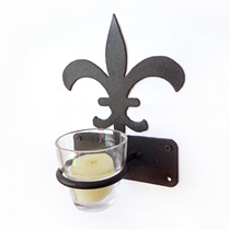 American country style Wrought iron candlestick decoration Wall wall decoration Bar photo