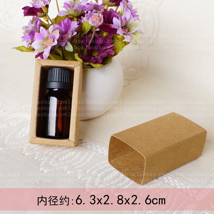 10ml Essential Oil Bottle Box Drawer Box Trial Pack Perfume Carton Empty Gift Box Kraft Paper Cow Card Box Spot