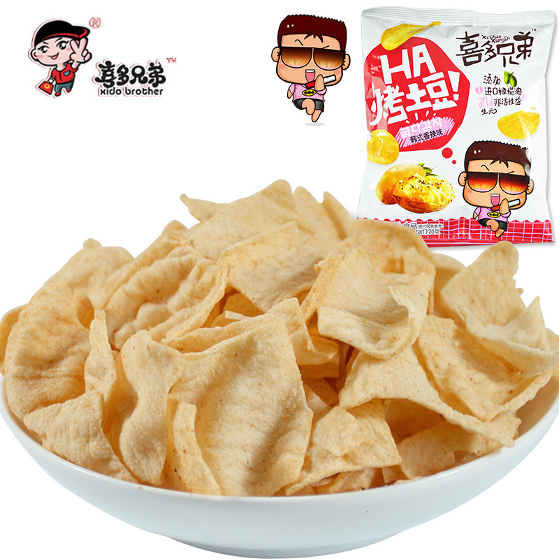 【天猫超市】喜多兄弟烤土豆片20g 韩式香辣味 休闲零食