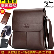 Kangaroo 2018 Người Đàn Ông của Túi Vai Túi Người Đàn Ông Kinh Doanh của Túi Da Mềm Túi Briefcase Túi Messenger Giản Dị Ba Lô Túi Vai