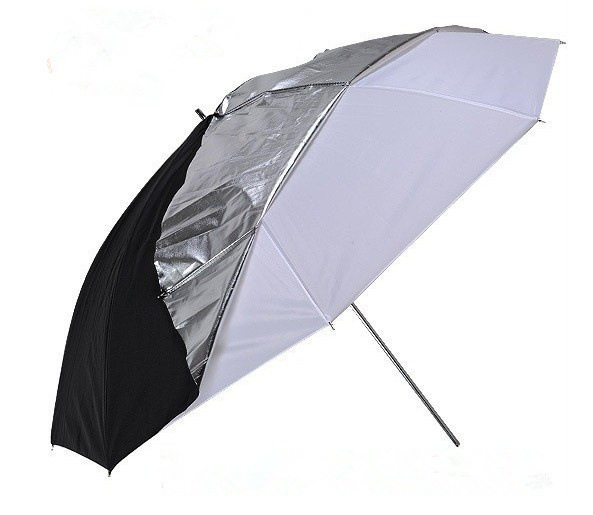 Factory direct 33 inch 83cm double outer black inner white umbrella two-in-one dump umbrella photography umbrella reflective photography equipment