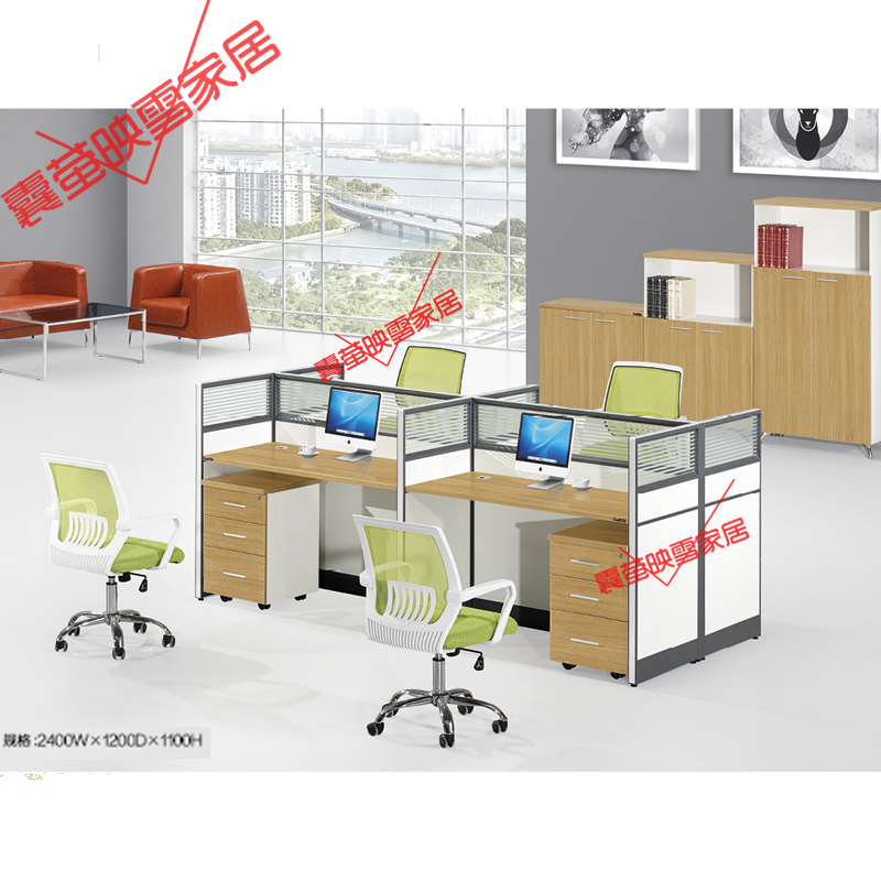 Staff Desk 4 People with Multi-person Screen Cassette 2 6 4 6 Four-six station Brief Hyundai Partition Table