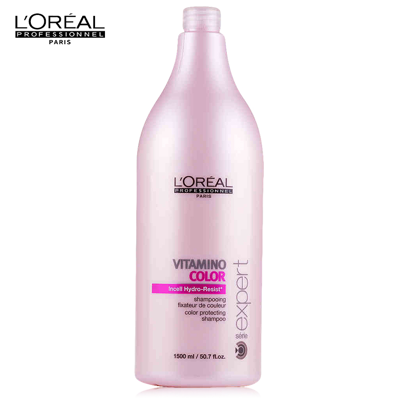 进口正品 欧莱雅染后护色洗发水1500ml 锁色防掉色脱色修护洗发露