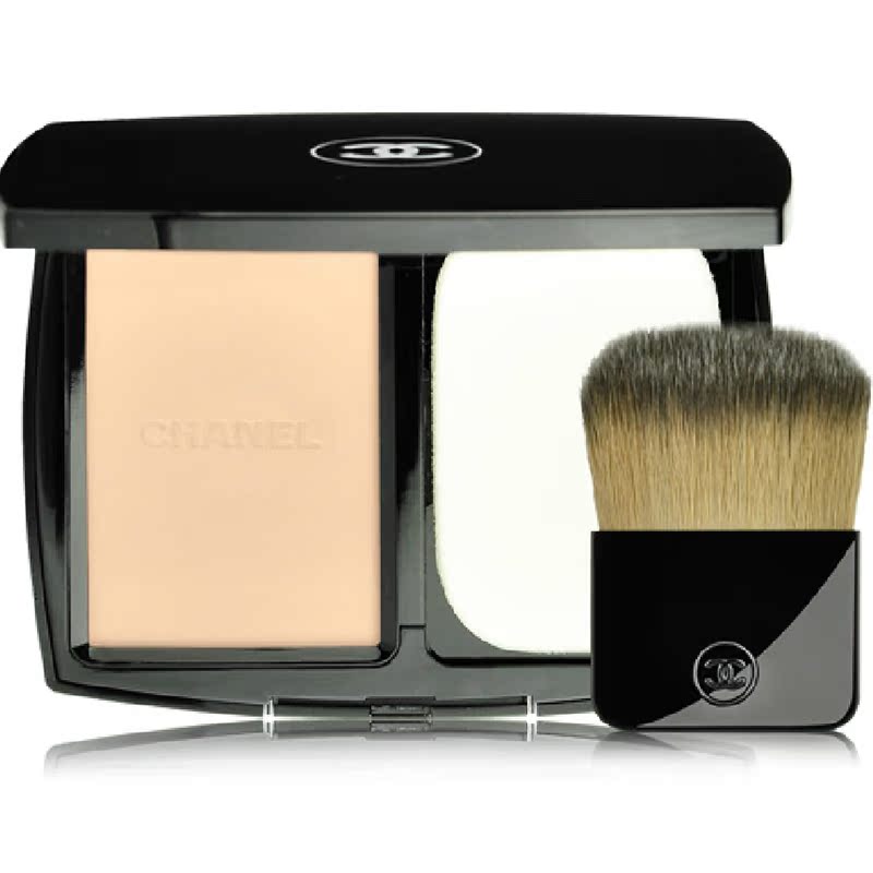 CHANEL香奈儿青春光彩柔润粉饼13g 保湿遮瑕带蜜粉扑腮红刷