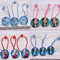 Love yarn Princess hair rope round glass Anna Sophia Girls tie hair leather band head rope Frozen hair ornaments