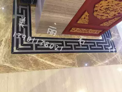 Marble carving skirting line Stone modeling circle edge skirting board sandblasting ground parquet