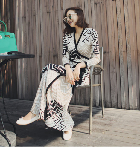 Fashion goddess Boho dress Island travel dress Japanese and Korean swimsuit blouse Seaside vacation beach skirt