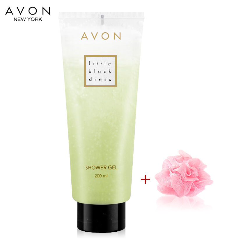 包邮 Avon/雅芳小黑裙沐浴露200ml加量装 香水沐浴乳水润泡沫丰富