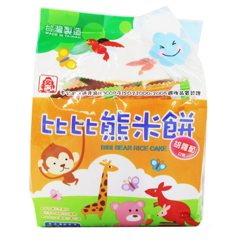 【天猫超市】台湾进口 膨化北田比比熊米饼胡（萝卜口味）100g/袋