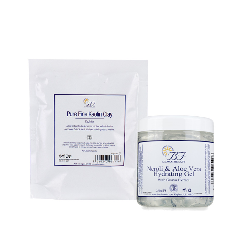 Base Formula清透亮白水润套装 橙花保湿凝胶250ml+高岭土面膜50g