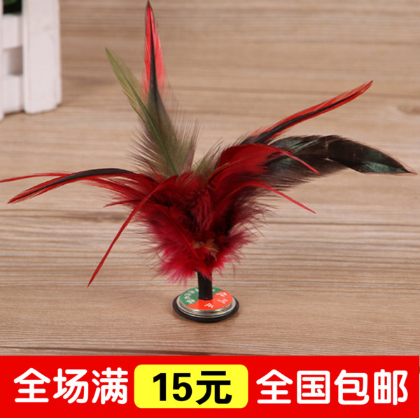 Chicken feather shuttlecock children's flower shuttlecock competition cock feather shuttlecock good kick resistant kick key outdoor sports toys