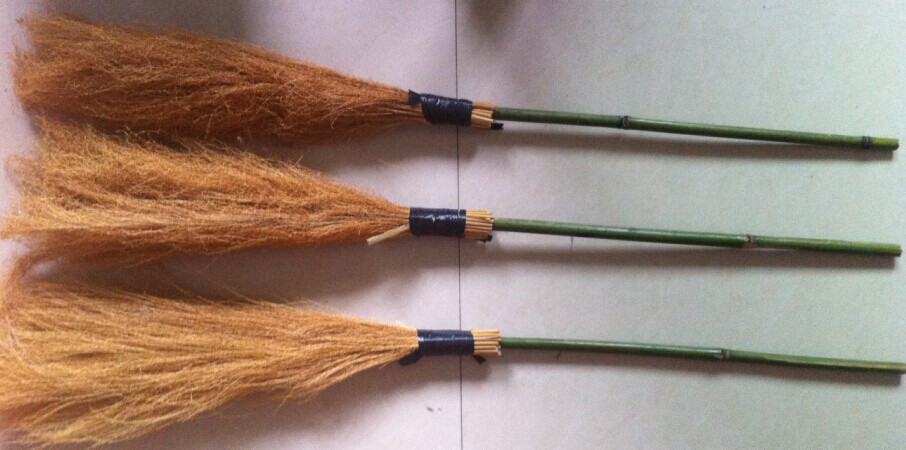 The Halloween broom sorcerer broom flies a celestial broom and sweeps the witch sweeping the wizard broom.