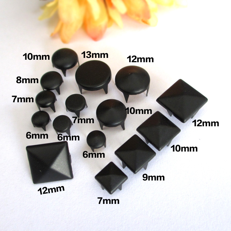 Sub-black matte surface round rivets DIY jewelry accessories DIY pointed four-legged rivets square claw beads