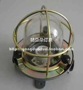 Marine incandescent cabin top lamp steel CCD1-2 red green waterproof lamp Outdoor deck lamp 220V60W