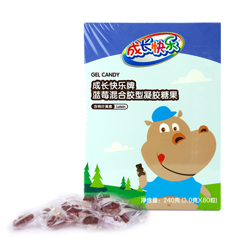 养生堂成长快乐蓝莓Q片80粒QQ糖果 QQ糖果