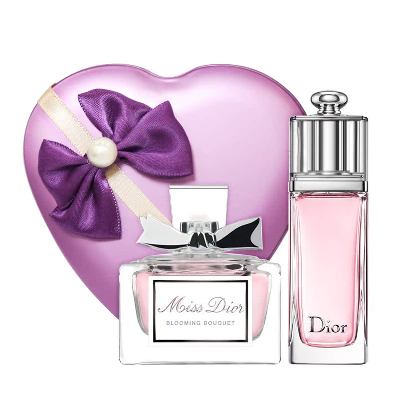 【包邮】Dior/迪奥香水Q版明星套装 花漾+魅惑+精美礼盒 持久女士