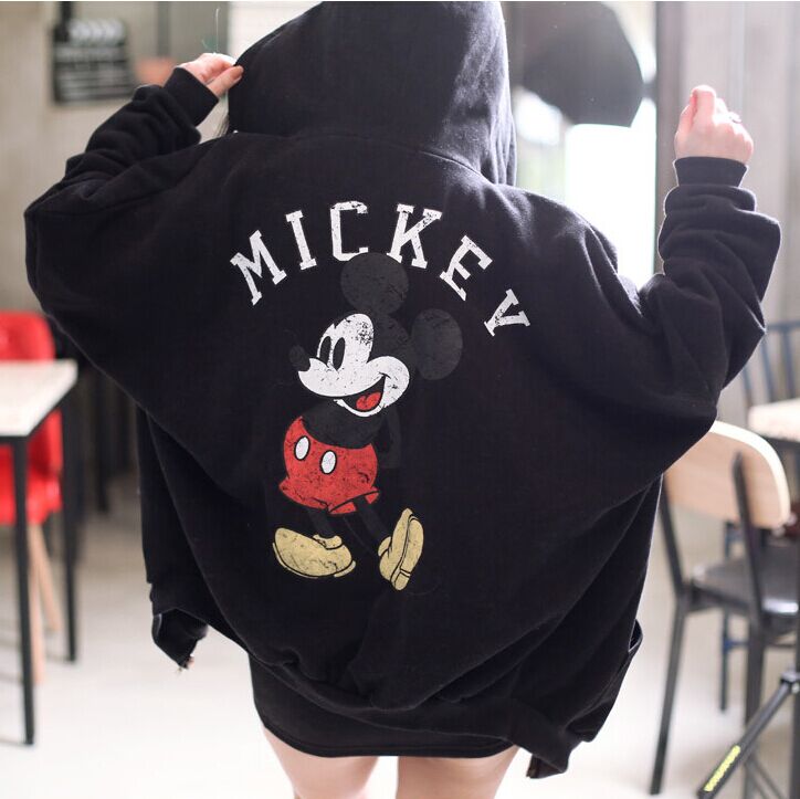 Spot Dongdamen casual women's sweater Korea spring and autumn coat cartoon letter printing loose hoodie all-match