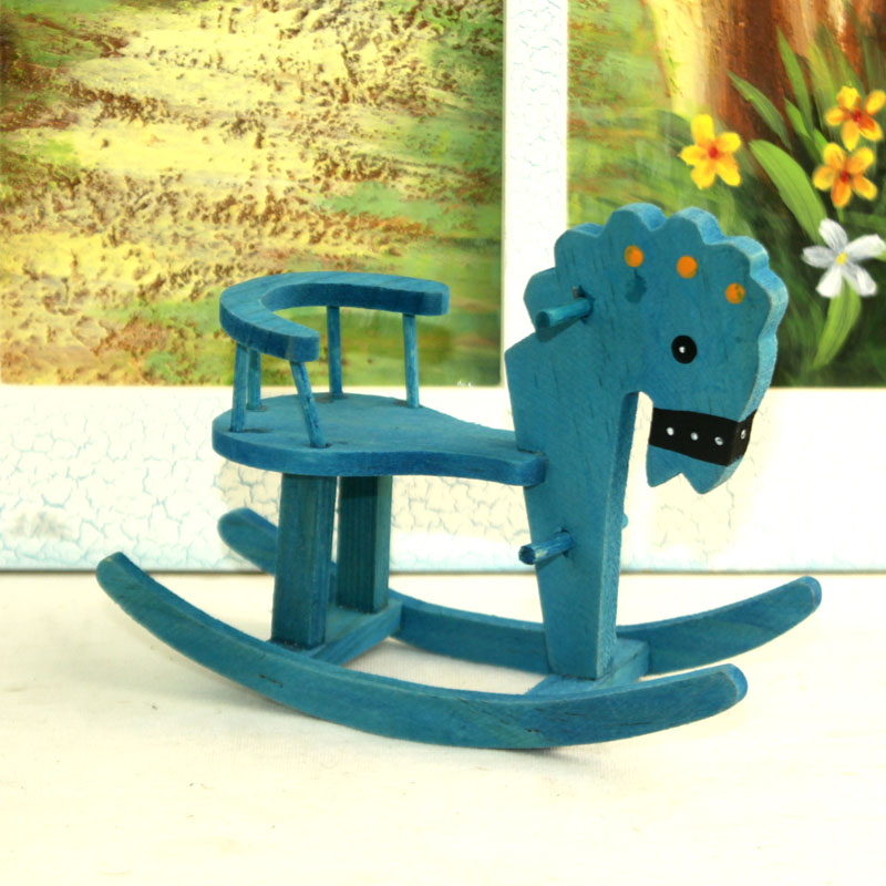 ZAKKA Grocery Nostalgia Horse Rocking Horse Model Shooting Props Small Swing Piece