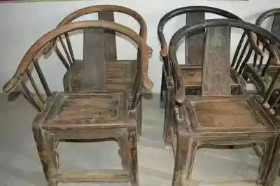 Hot sale old folk old objects old circle chair carved back chair nostalgic old decoration outdoor chair stool decoration real shot