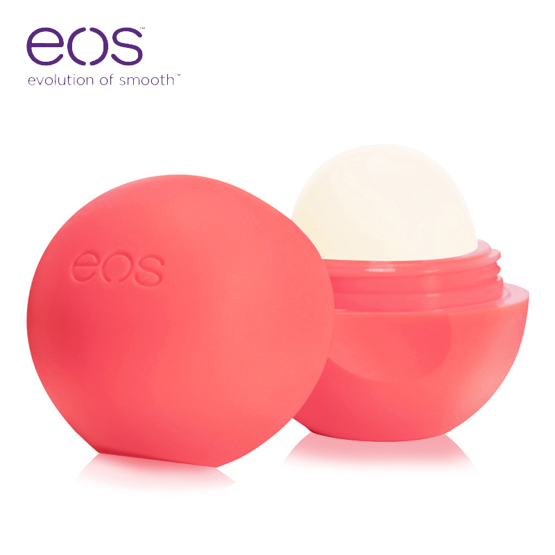 eos/伊欧诗粉色蜜桃润唇膏7g 水果味滋润护唇防干裂