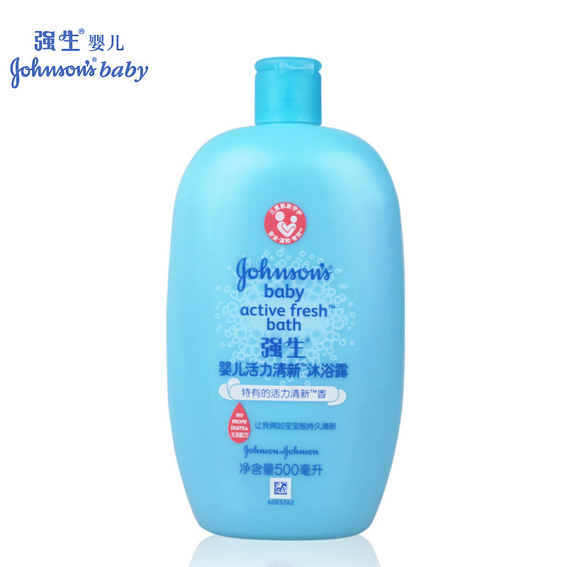 强生沐浴露婴儿活力清新沐浴露500ml 新生儿童宝宝沐浴乳洗护用品