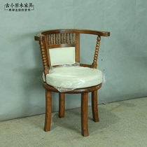 Southeast Asian style solid wood soft bag desk and chair dressing chair Thai style ancient and modern CH203 soft bag ring chair sofa chair