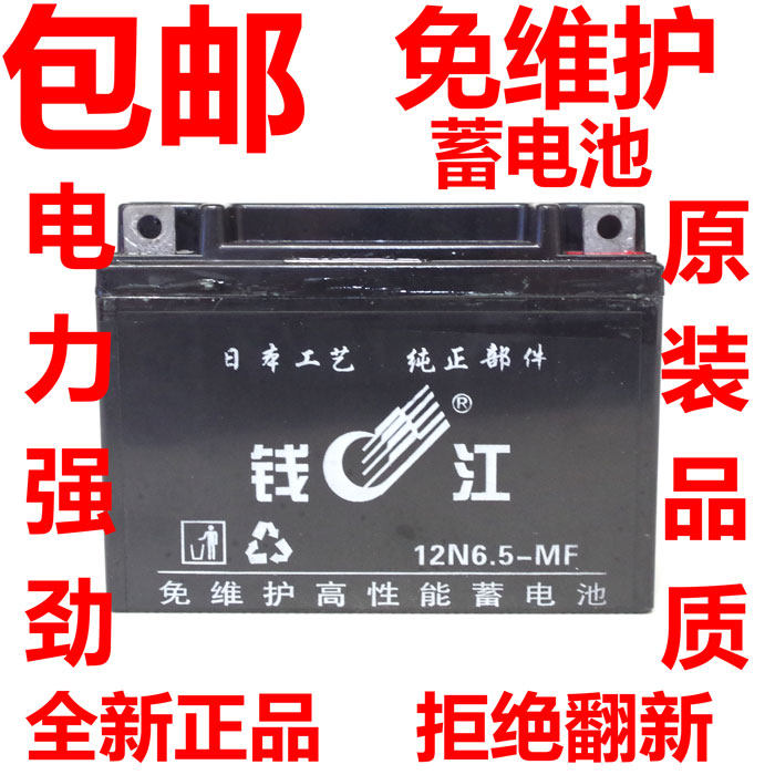 Qianjiang locomotive dry battery battery 12v5A7A9A battery Scooter 125 battery maintenance-free