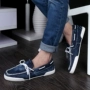 Giới trẻ Anh xu hướng thời trang giày buồm nam denim giày thoáng khí Hàn Quốc thường giặt giày vải - Plimsolls giay the thao nam