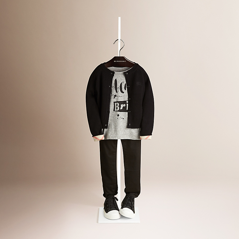 Burberry博柏利 格纹袖口羊绒开衫 39919211
