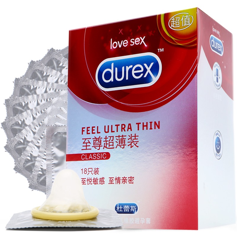 杜蕾斯避孕套薄款装18只套套男用安全套保险套成人情趣性用品