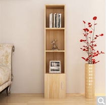 Simple modern bookcase storage cabinet Storage cabinet Simple floor-to-ceiling bookcase shelf Solid wood simple bookshelf