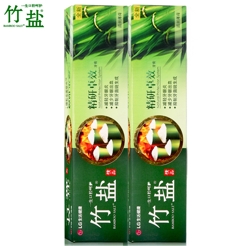 LG竹盐精研卓效牙膏60g*2支