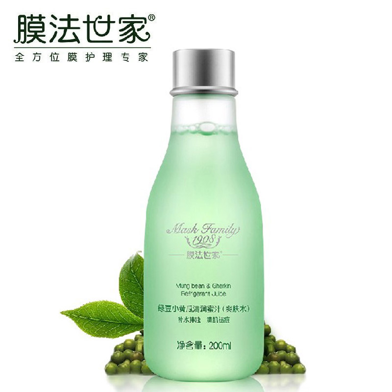 膜法世家绿豆小黄瓜蜜汁爽肤水 200ml 补水保湿清肌祛痘白皙柔肤
