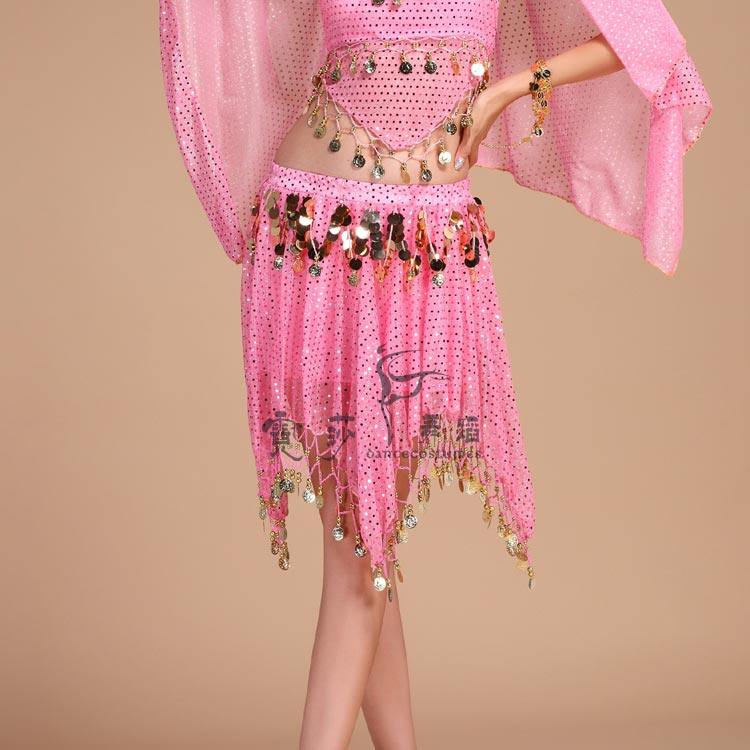 Nizha Snow Spinning Highlights Copper Luo Dress Highlights Lower Dress Indian Dance Highlights Cloth Short Dress Belly Dance Dress New