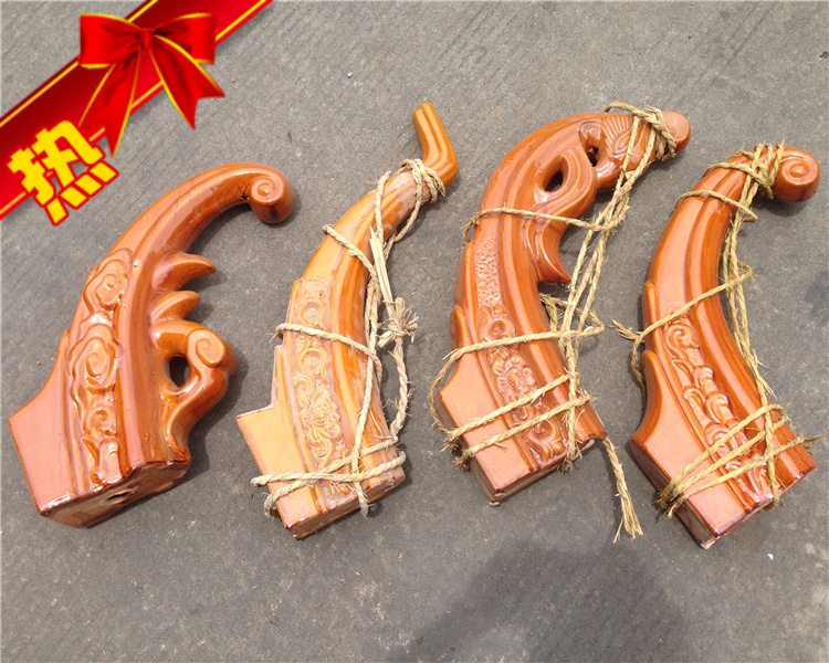 Chinese Menzu Ancestral Hall Temple temple Ceramics Glazed Tile Decorative material pavilion antique tail teething Corner Bend and Tail Roll Eave