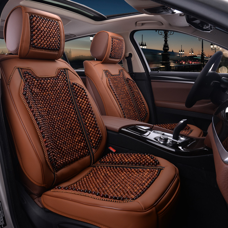 春夏季全包围3D环保木珠汽车坐垫 凯迪拉克ATS-L XTS SLS CT6 ATS
