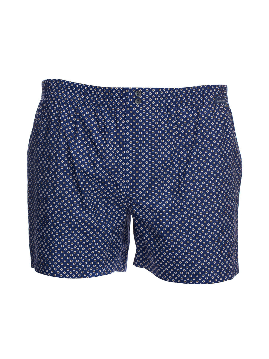 Dolce&Gabbana 蓝色印花双扣式短裤